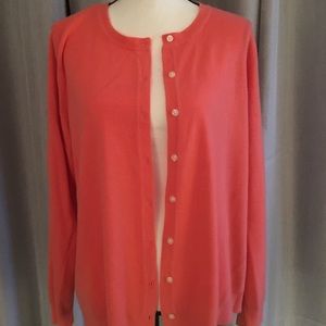 Dark salmon color cardigan